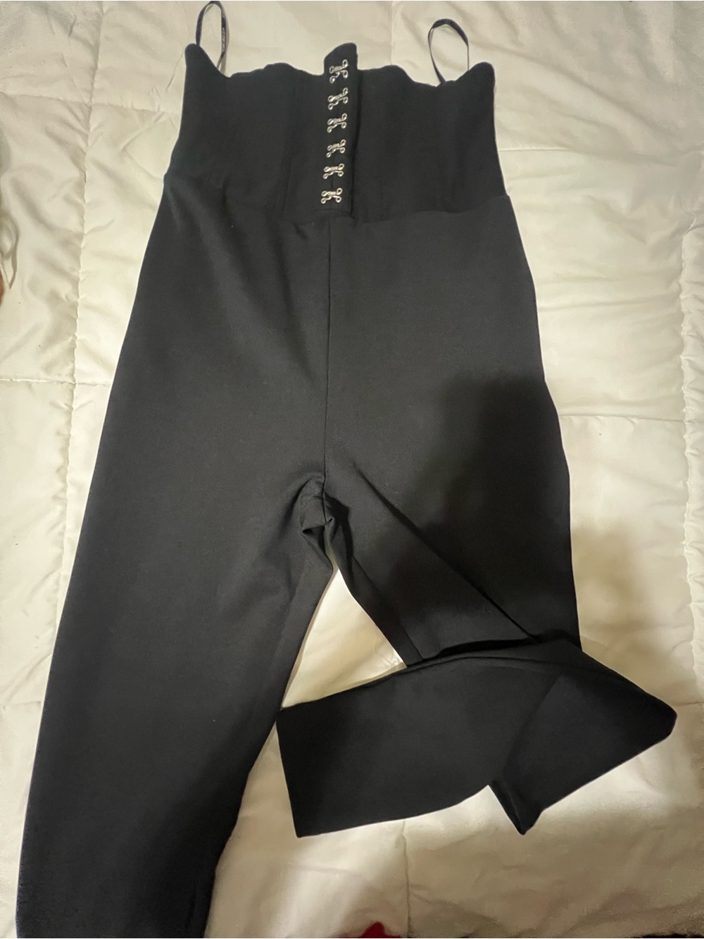 Forever 21 pantalon Black  leaguing Style Waist Cincher with Silver Hooks 0X 94%